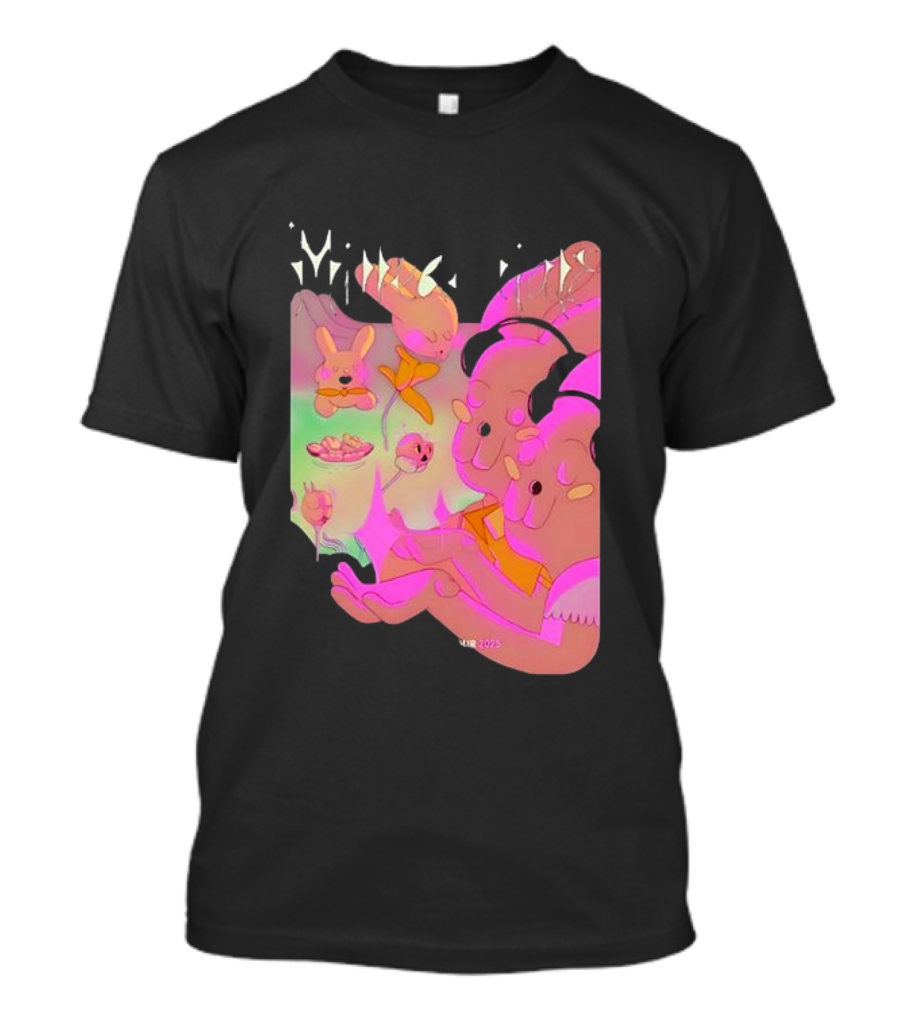 Milledenials Europe Tour 2025 Whimsical Cartoon Characters T-Shirt
