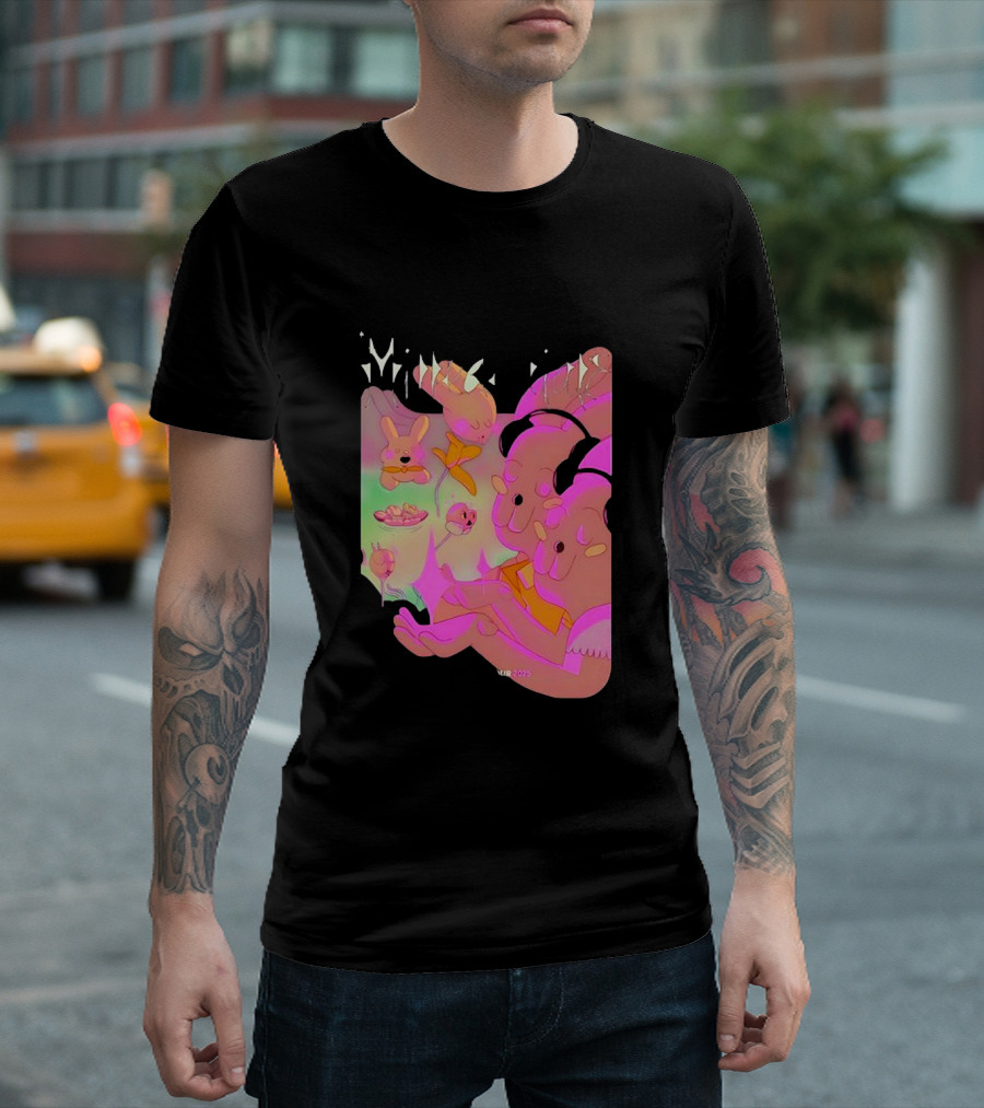 Milledenials Europe Tour 2025 Whimsical Cartoon Characters T-Shirt