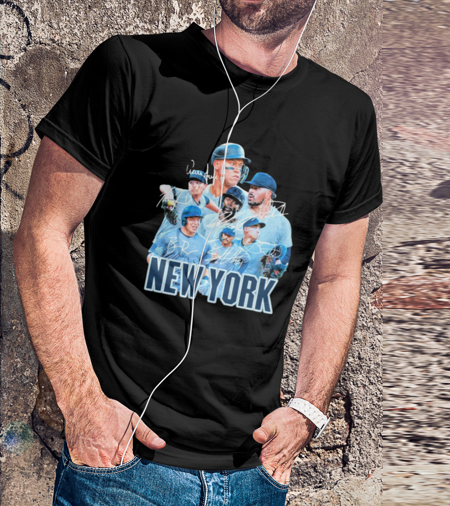 New York Yankees MLB Players Series Signatures Team Portrait T-Shirt