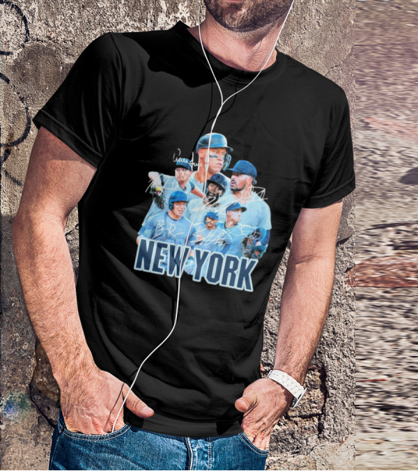 New York Yankees MLB Players Series Signatures Team Portrait T-Shirt