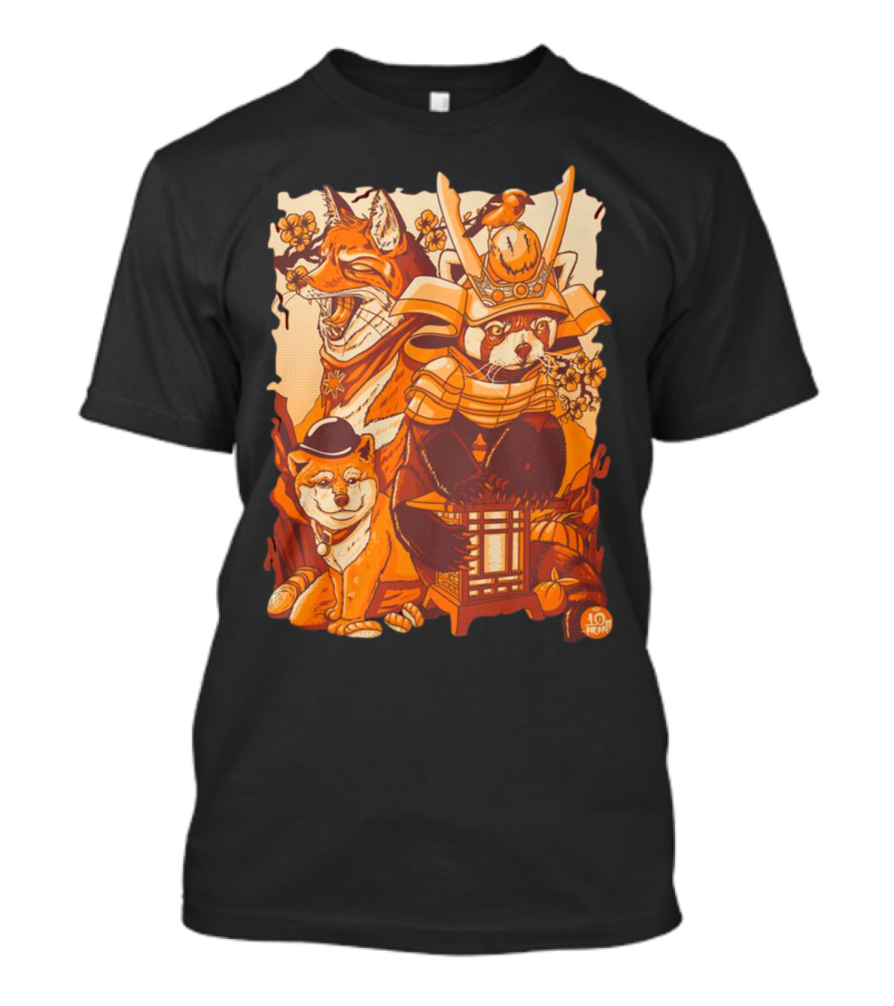 Placeholder Sizer 10th Anniversary Red Panda Samurai Fox Dog T-Shirt