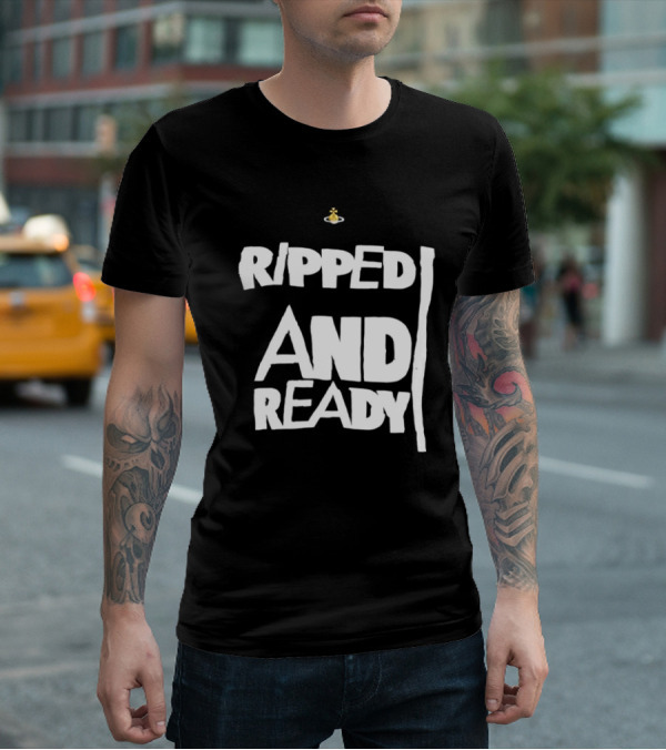 Ripped And Ready Chicken Dumbbell Fitness Motivation T-Shirt