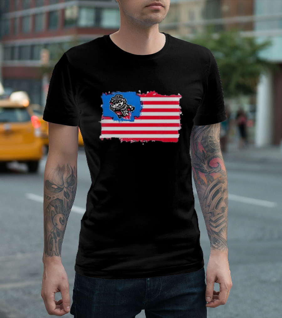 Rocket City Trash Pandas American Flag Red White Blue T-Shirt