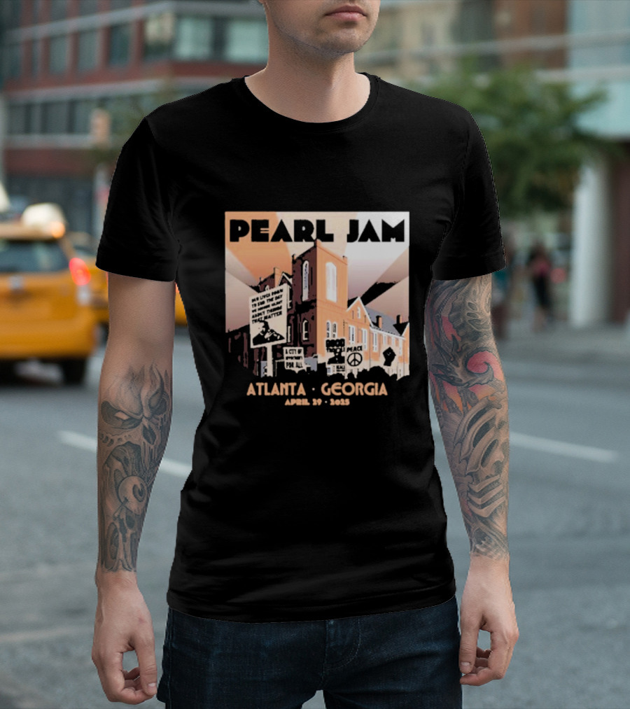 Pearl Jam Atlanta Georgia April 29 2025 Event Dark Matter US Tour T-Shirt