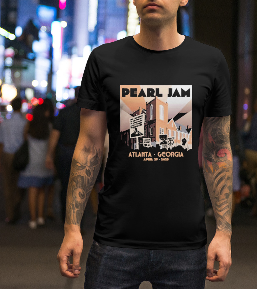 Pearl Jam Atlanta Georgia April 29 2025 Event Dark Matter US Tour T-Shirt
