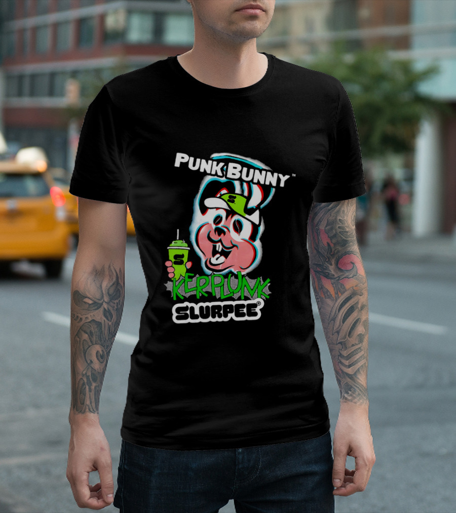 Punk Bunny Kerplunk Slurpee бейсболка заяц напій T-Shirt
