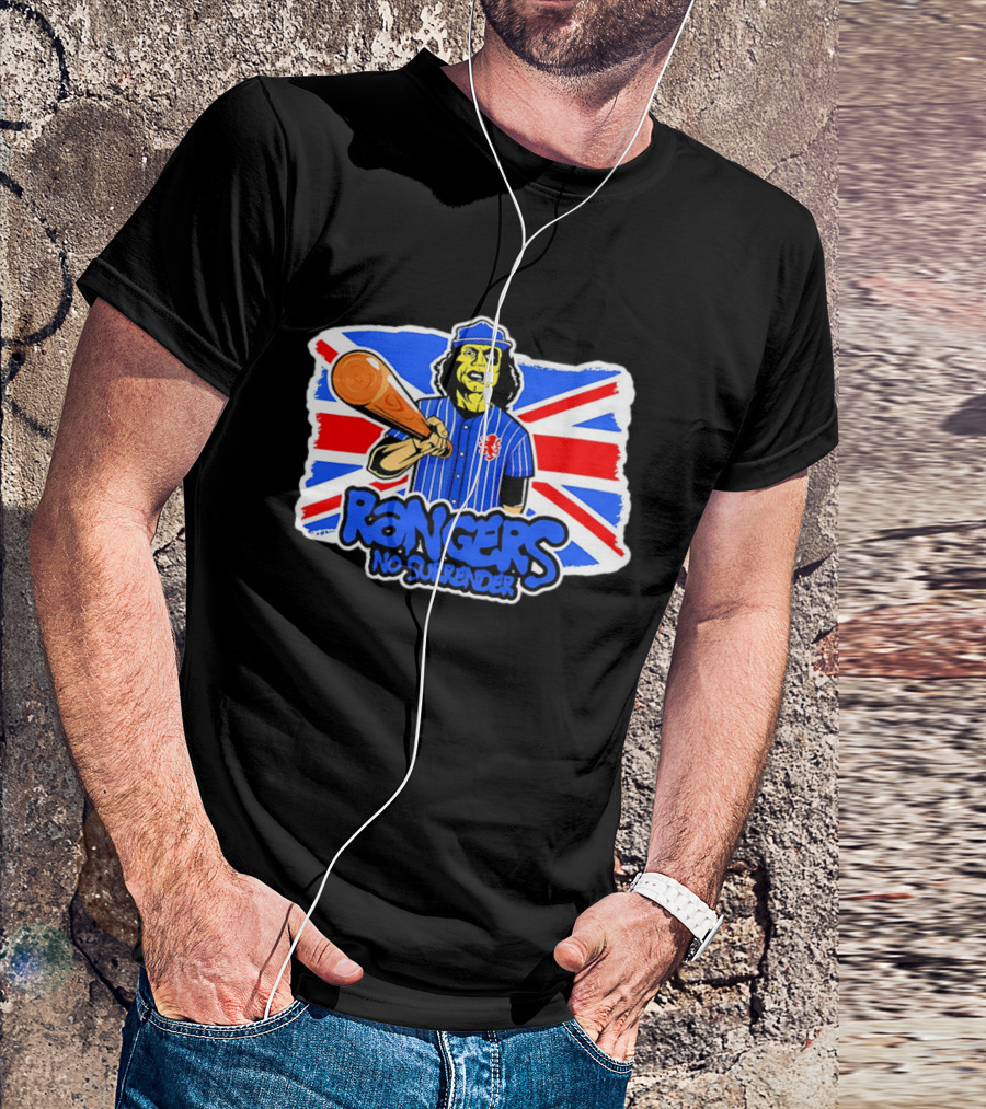 Rangers No Surrender Warrior Baseball British Flag T-Shirt