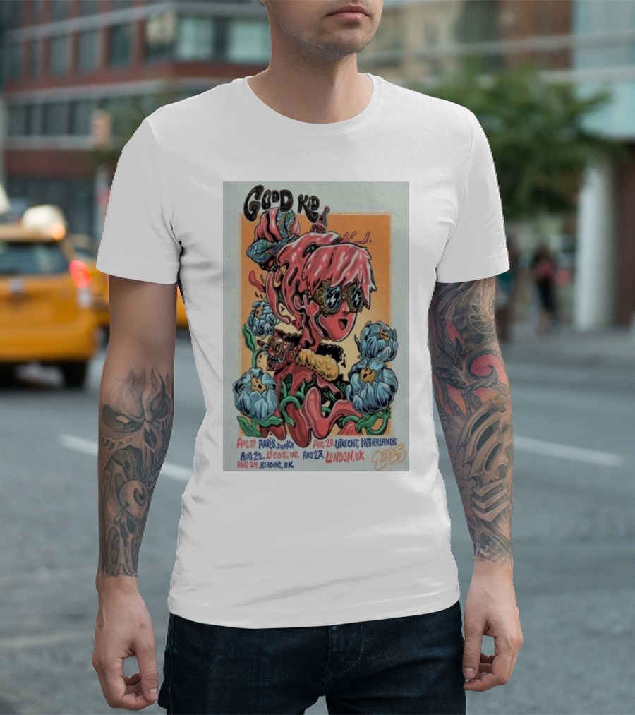 Good Kid Paris Utrecht Leeds London Reading August 2023 Tour T-Shirt