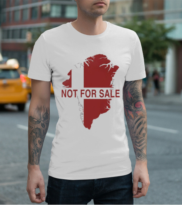Greenland Not For Sale 2025 Red Map Protest T-Shirt
