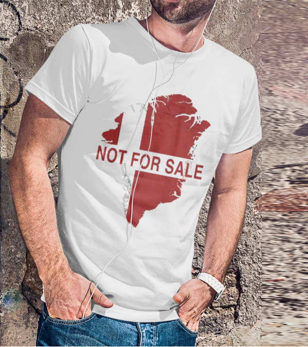 Greenland Not For Sale 2025 Red Map Protest T-Shirt