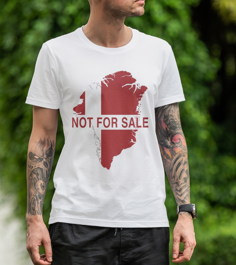 Greenland Not For Sale 2025 Red Map Protest T-Shirt