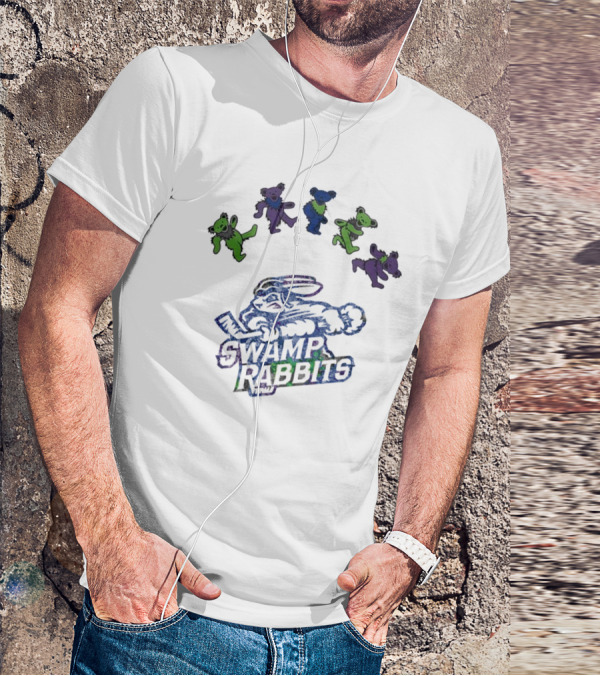 Greenville Swamp Rabbits Grateful Dead Night 2025 Dancing Bears Hockey Event T-Shirt