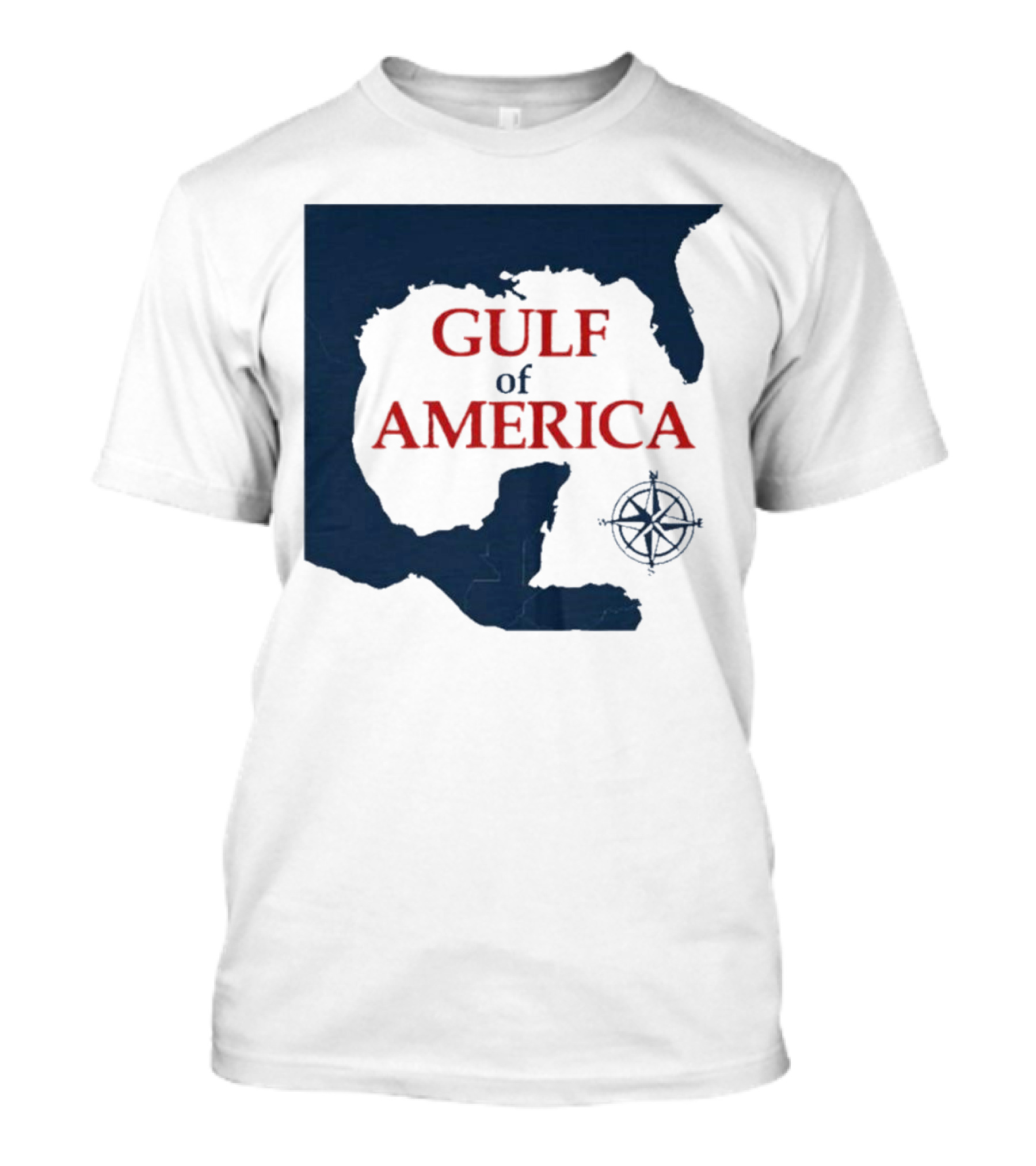 Gulf Of America Trump Map Compass Graphic T-Shirt