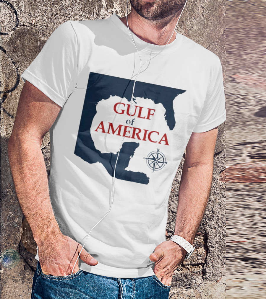 Gulf Of America Trump Map Compass Graphic T-Shirt