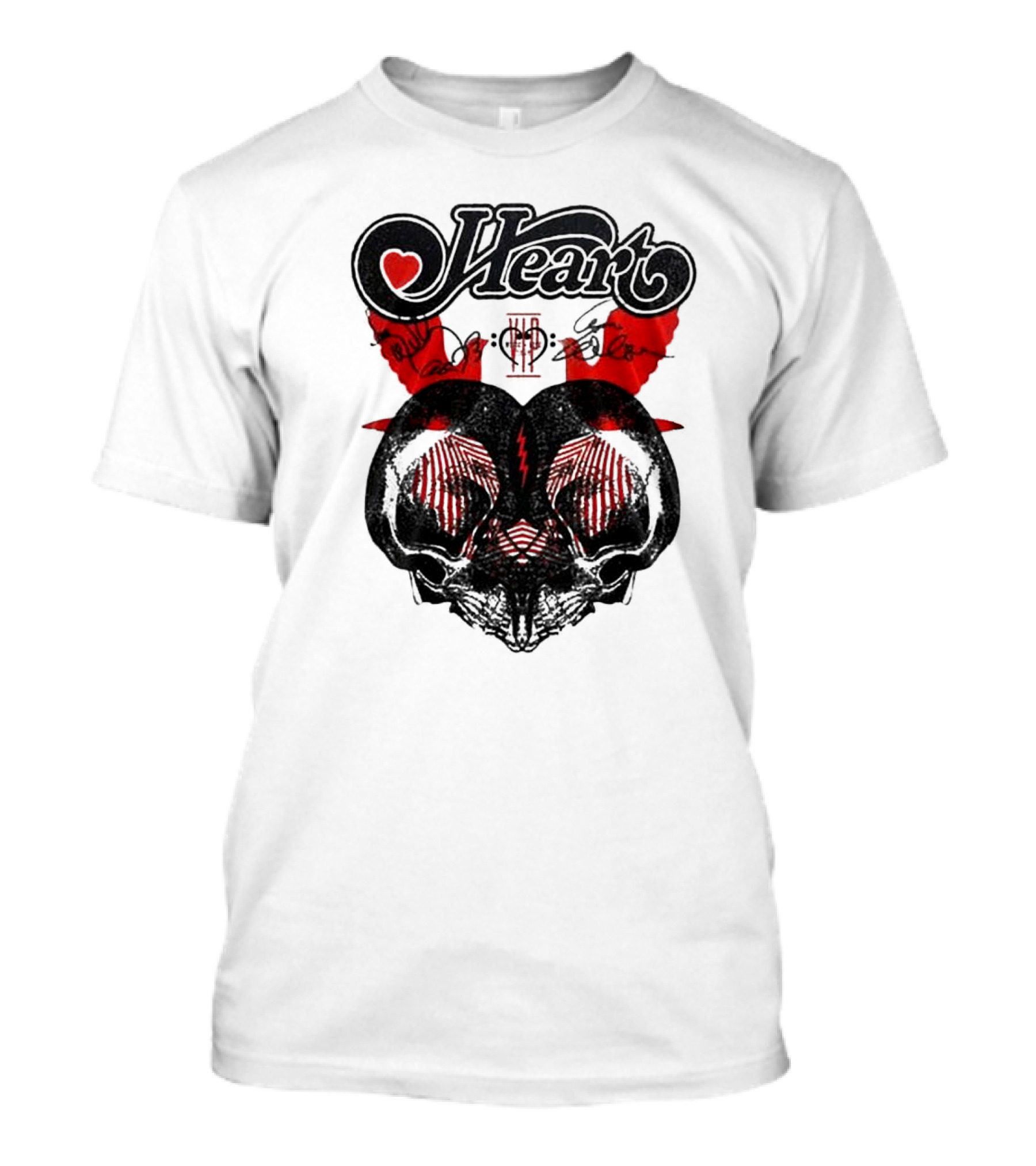 Heart Royal Flush Tour 2025 Playing Card Motif With Heart And Lightning Bolt T-Shirt