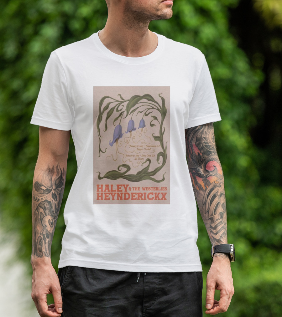 Haley Heynderickx & The Westerlies January 25 2025 Pioneertown CA Pappy + Harriet's January 31 2025 Santa Cruz CA Rio Theatre Tour T-Shirt