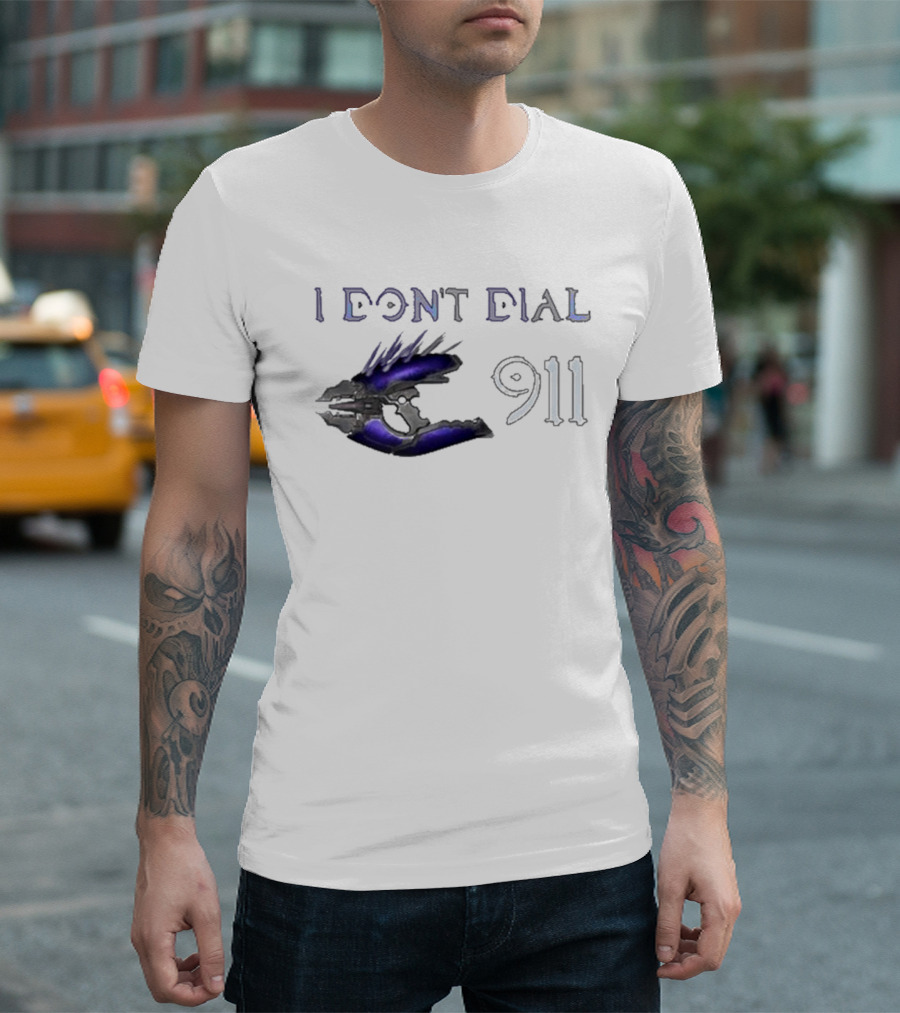I Don't Dial 911 Halo Needler T-Shirt