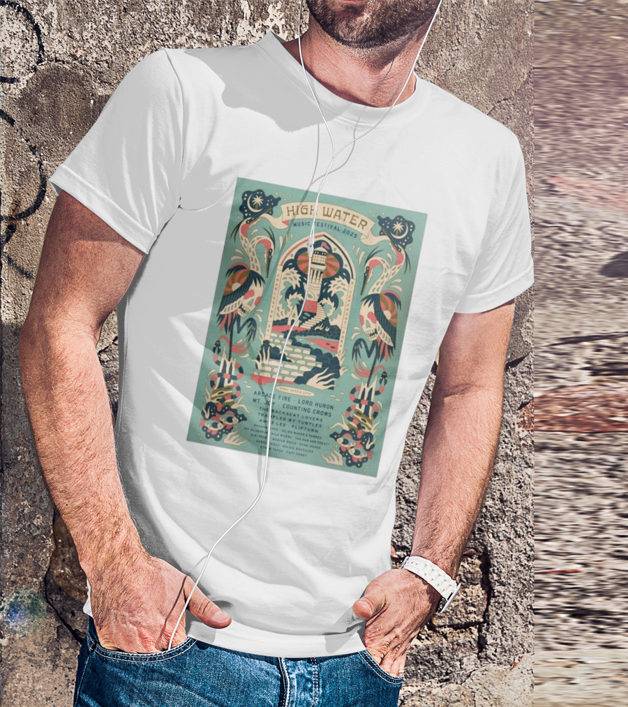 High Water Music Festival 2025 North Charleston April 26-27 Arcade Fire Lord Huron Mt. Joy Counting Crows T-Shirt