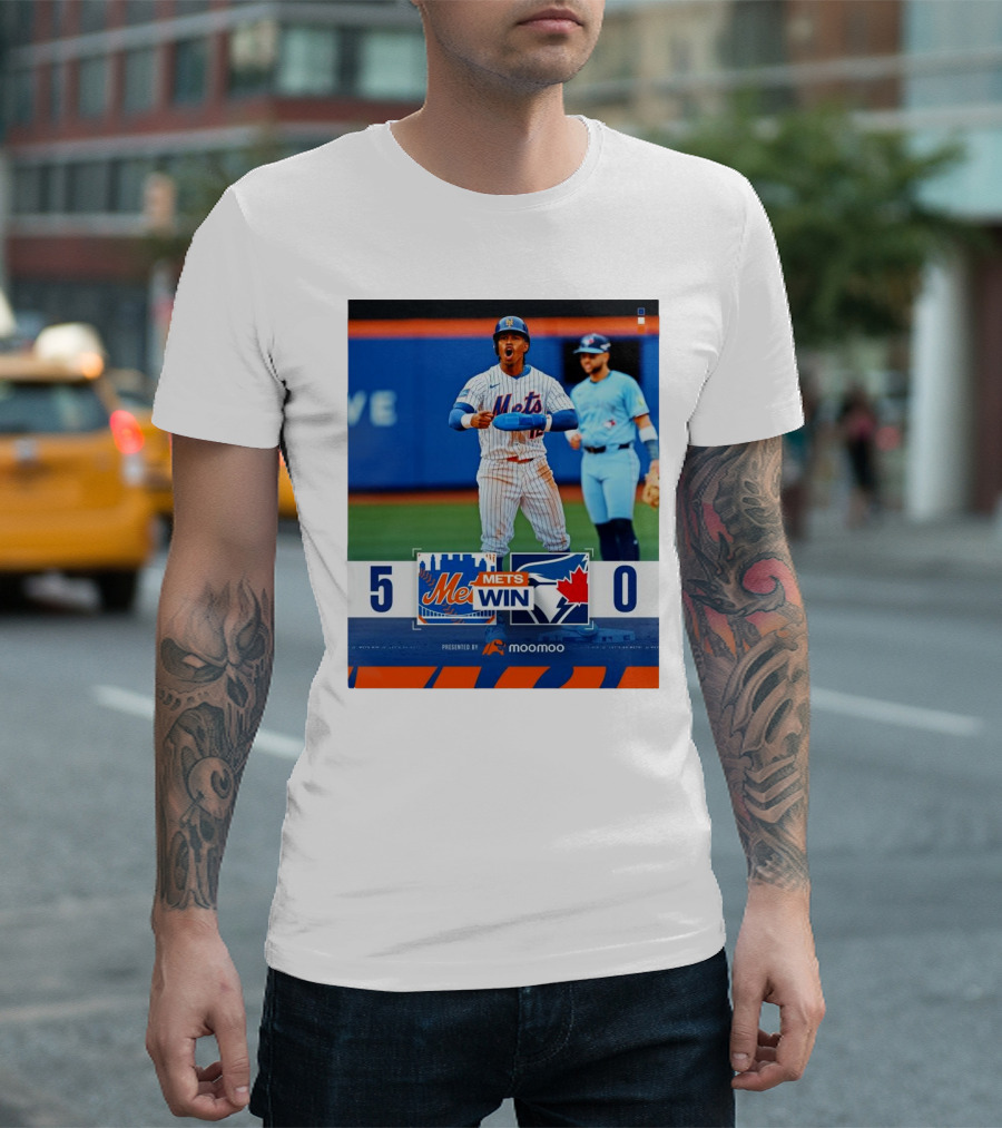 New York Mets Win 5-0 Toronto Blue Jays April 4 2025 T-Shirt