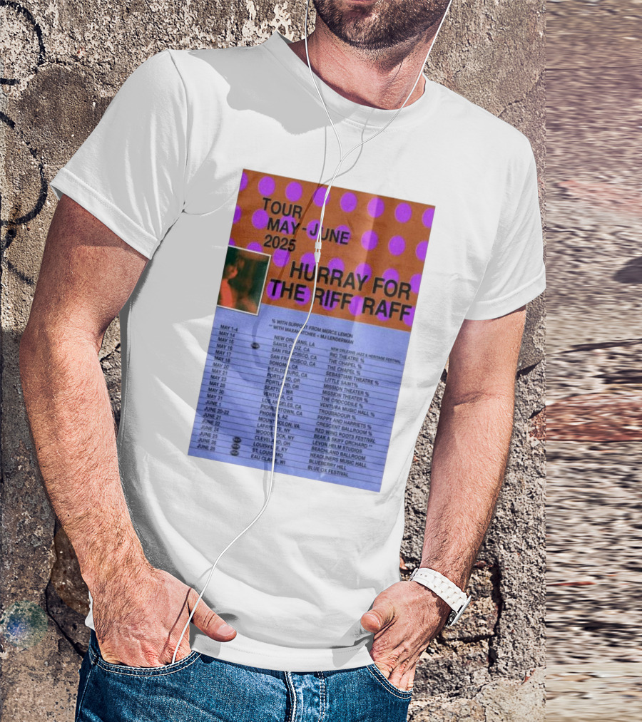 Hurray For The Riff Raff Tour May-June 2025 San Francisco The Chapel Event With Support From Merce Lemon T-Shirt