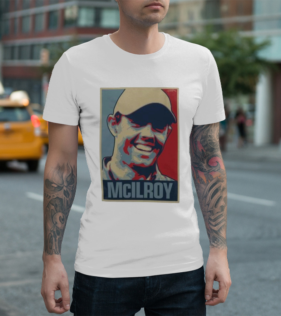 Ireland Rory McIlroy Masters Tournament Vintage Iconic Golf Portrait T-Shirt