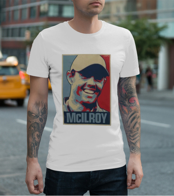 Ireland Rory McIlroy Masters Tournament Vintage Iconic Golf Portrait T-Shirt