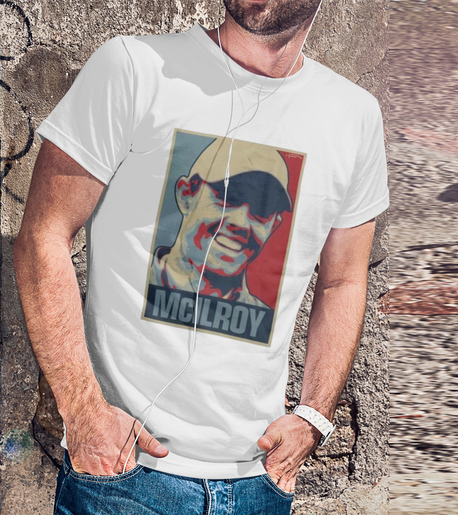 Ireland Rory McIlroy Masters Tournament Vintage Iconic Golf Portrait T-Shirt
