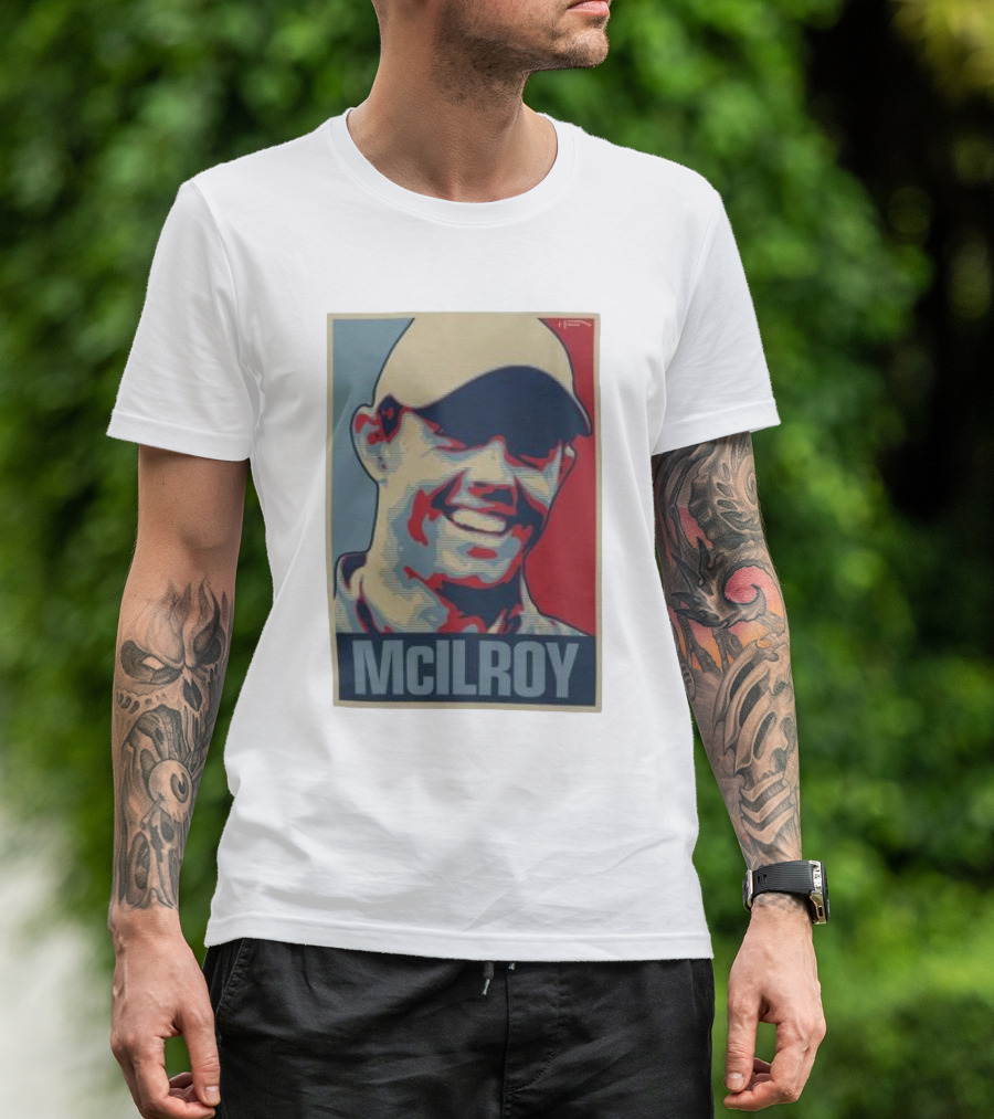 Ireland Rory McIlroy Masters Tournament Vintage Iconic Golf Portrait T-Shirt