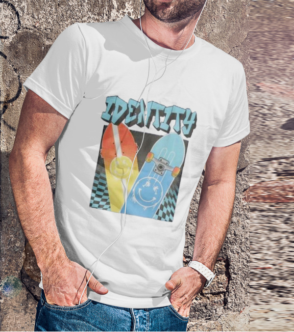 Identity Boys Purple Relaxed Skateboard Smiley T-Shirt