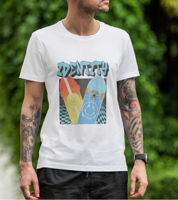 Identity Boys Purple Relaxed Skateboard Smiley T-Shirt
