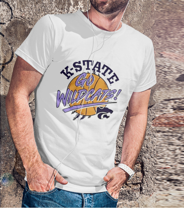 K-State Go Wildcats Basketball Fan Gear T-Shirt