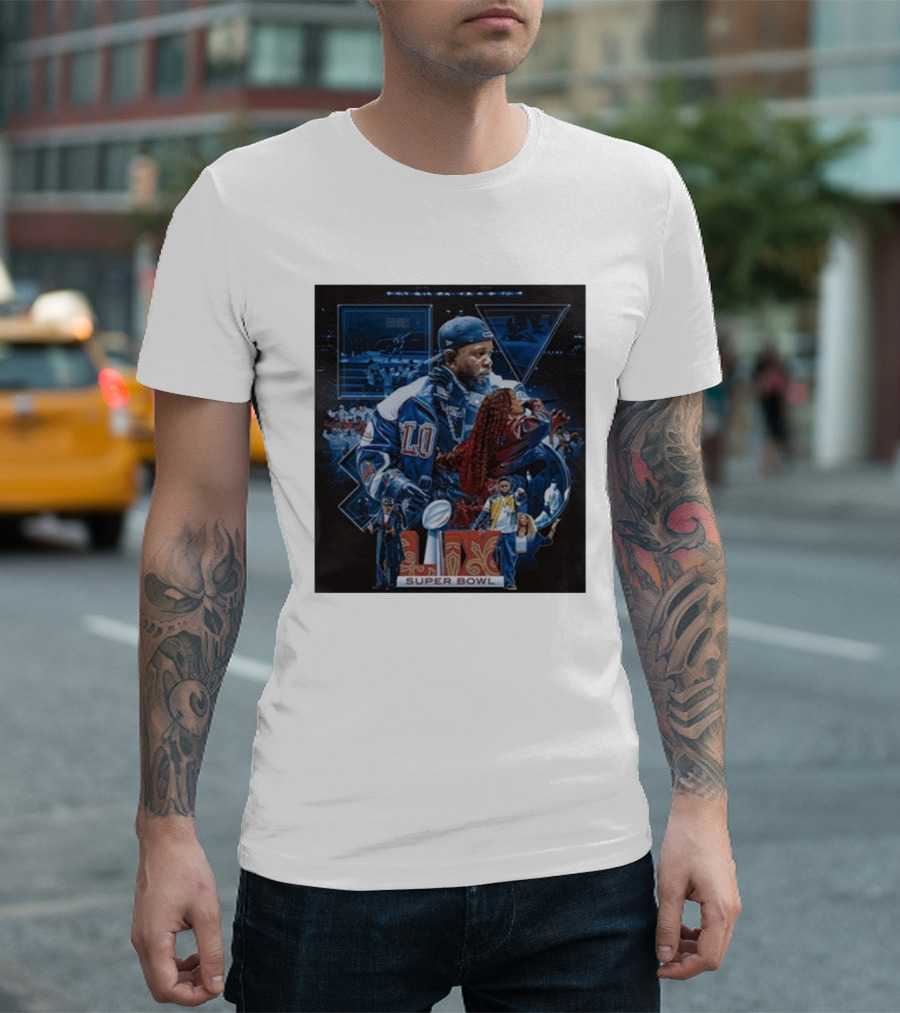 Kendrick Lamar SZA Super Bowl LIX 2025 Performance Collage T-Shirt