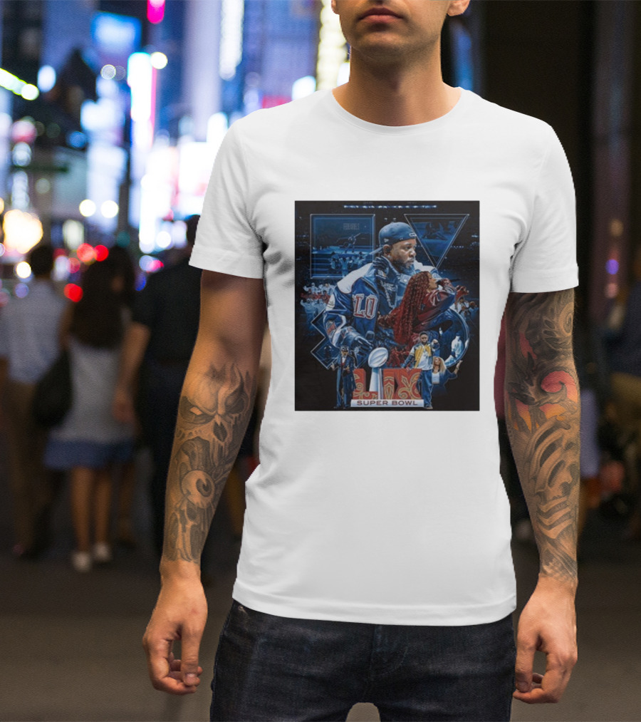 Kendrick Lamar SZA Super Bowl LIX 2025 Performance Collage T-Shirt