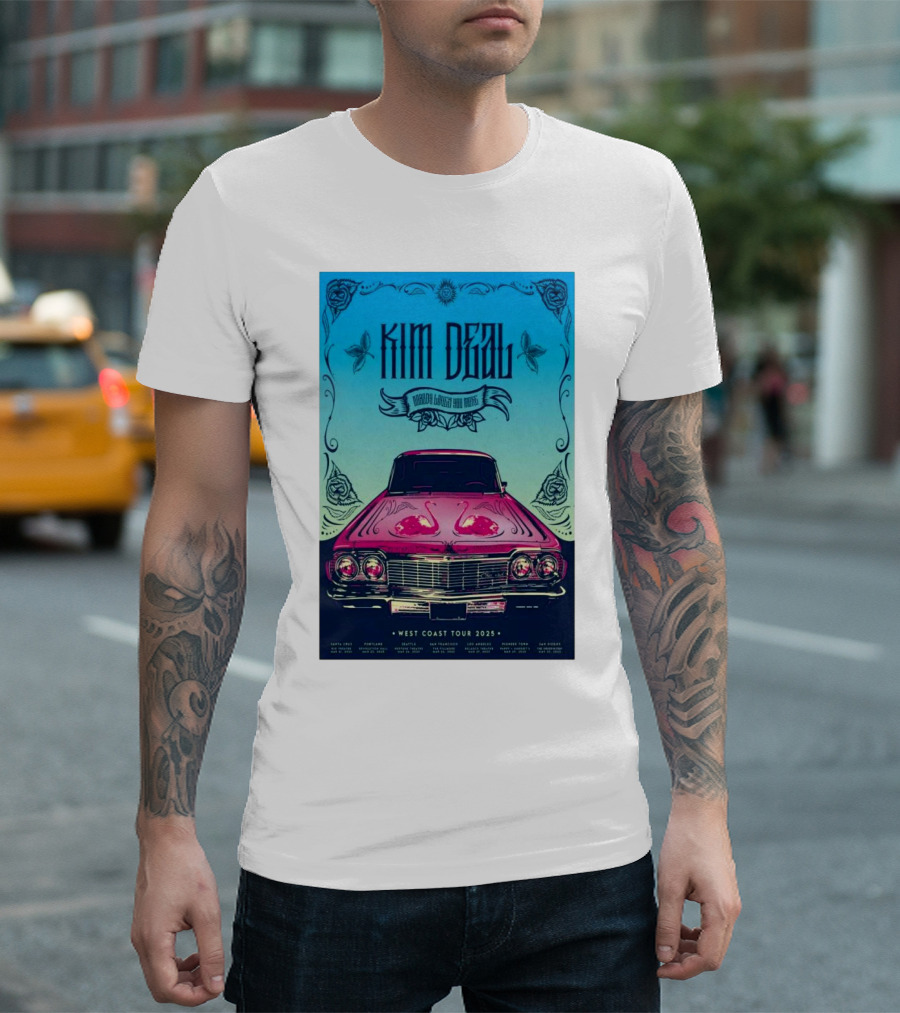 Kim Deal West Coast Tour 2025 Fillmore San Francisco March 26 Car Design T-Shirt