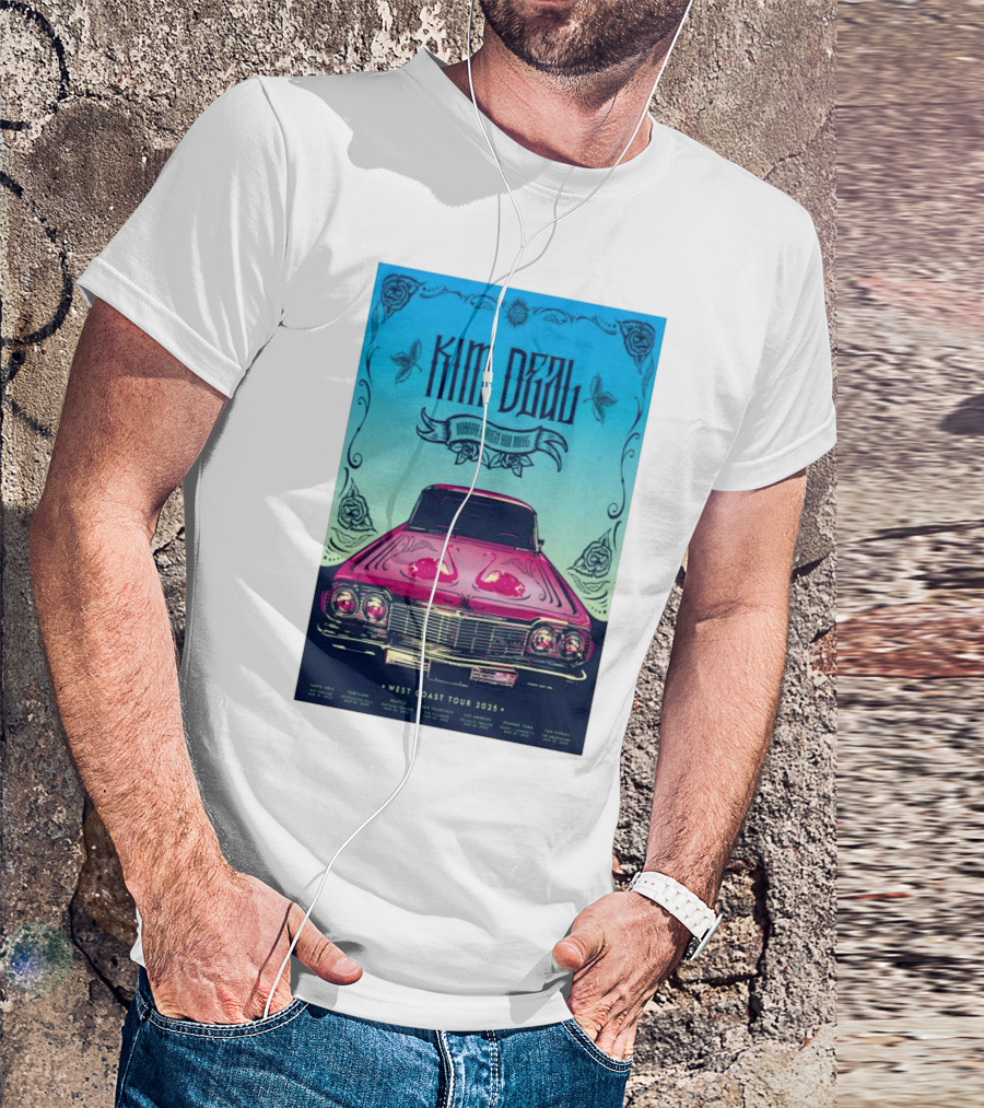 Kim Deal West Coast Tour 2025 Fillmore San Francisco March 26 Car Design T-Shirt