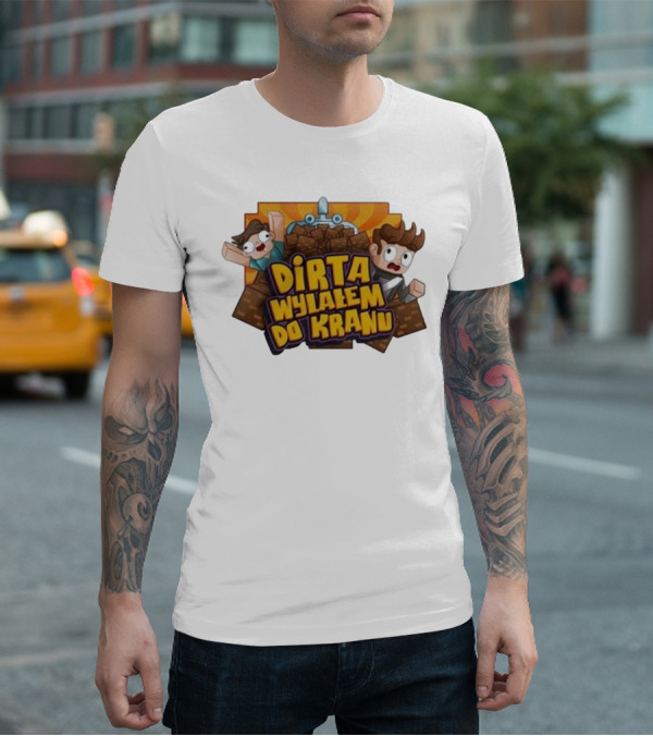 Koszulka Dirta Wylalem Do Kranu Zabawny Motyw Bloki Kreskówkowe T-Shirt