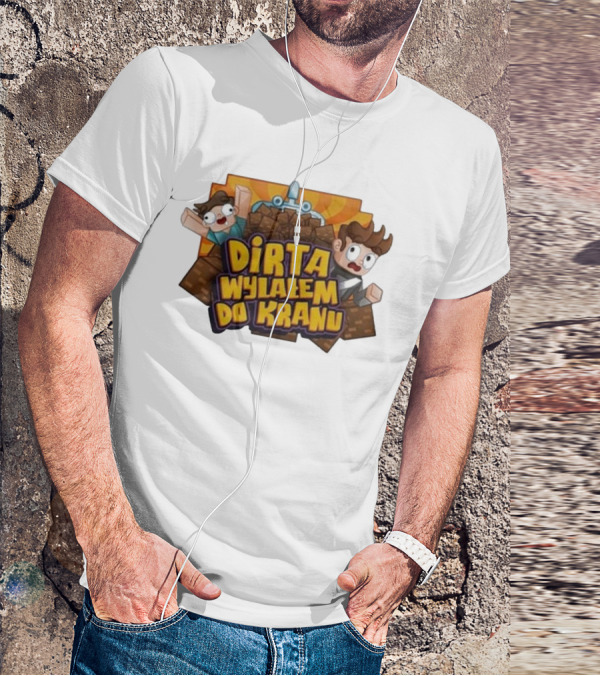 Koszulka Dirta Wylalem Do Kranu Zabawny Motyw Bloki Kreskówkowe T-Shirt