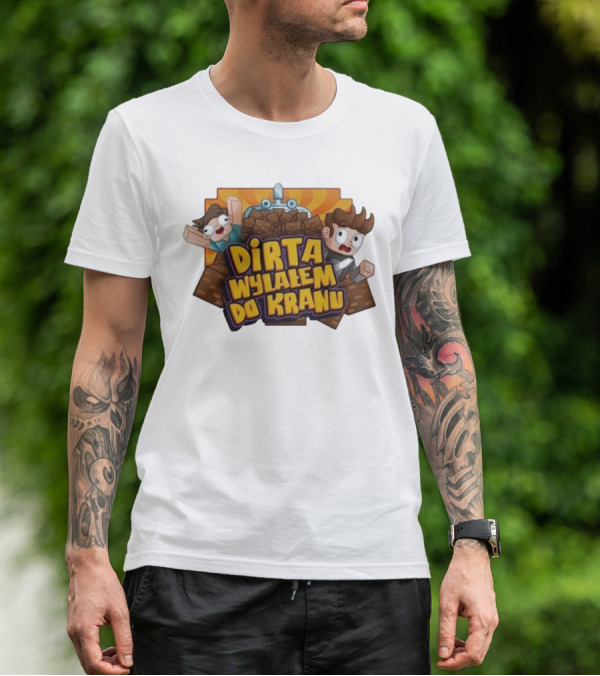 Koszulka Dirta Wylalem Do Kranu Zabawny Motyw Bloki Kreskówkowe T-Shirt