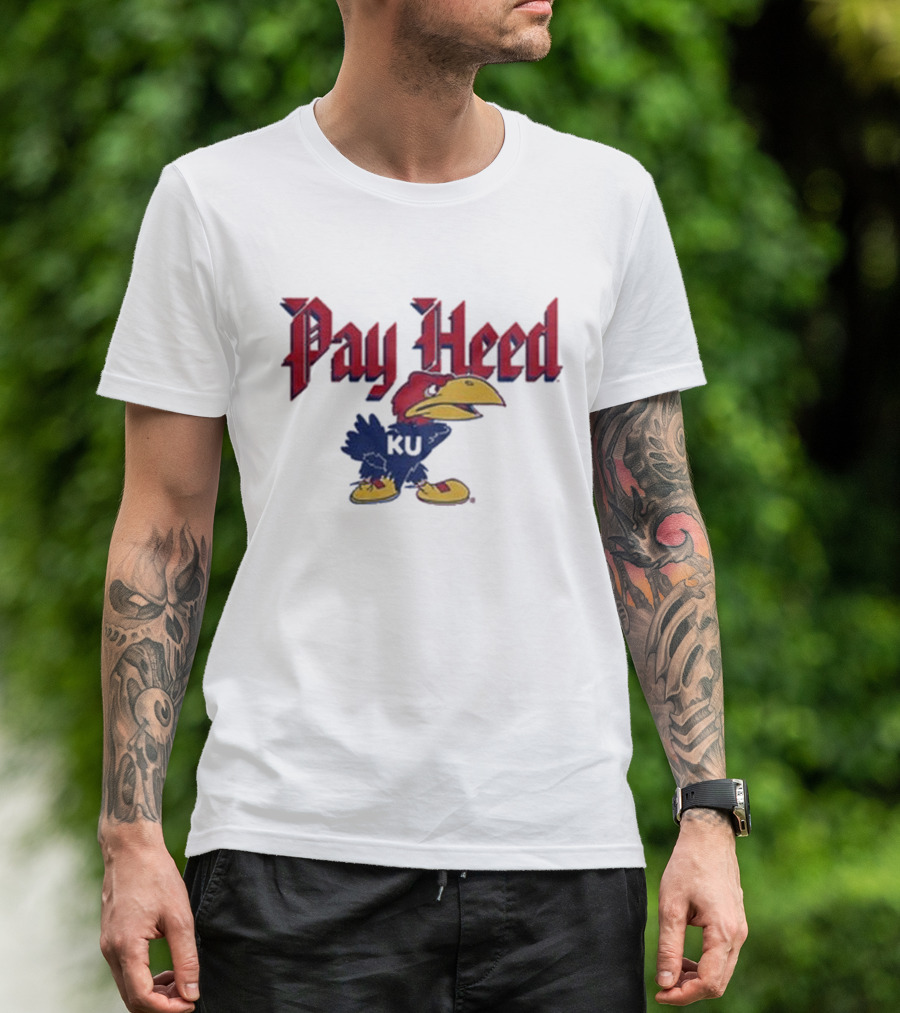 KU Pay Heed Jayhawk Vintage Style T-Shirt