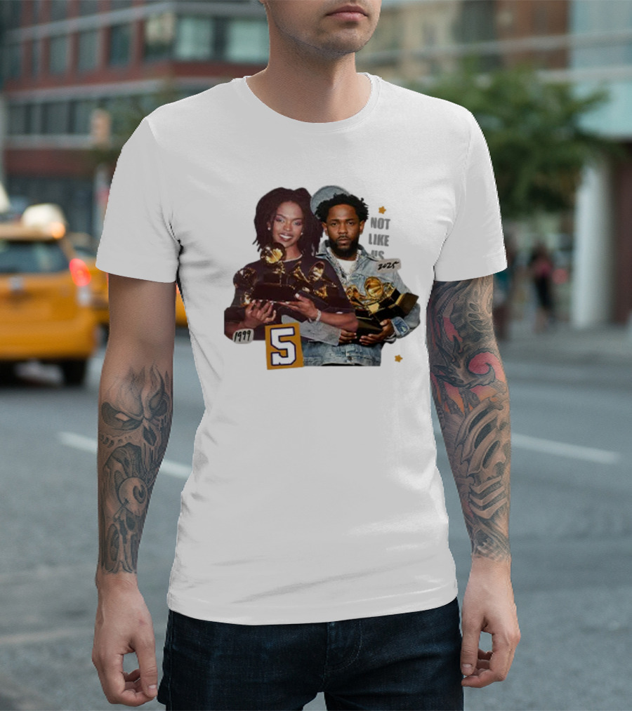 Lauryn Hill Kendrick Lamar Grammy Winners 1999 2023 Vintage Style Collaboration T-Shirt