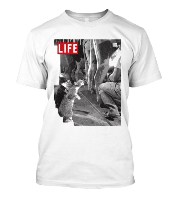 Life Magazine Cats Enjoying Fresh Milk T-Shirt