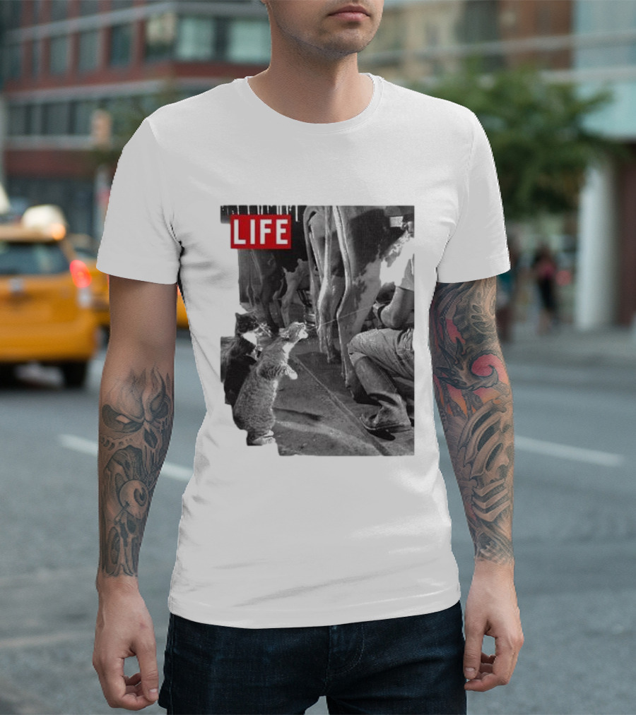 Life Magazine Cats Enjoying Fresh Milk T-Shirt