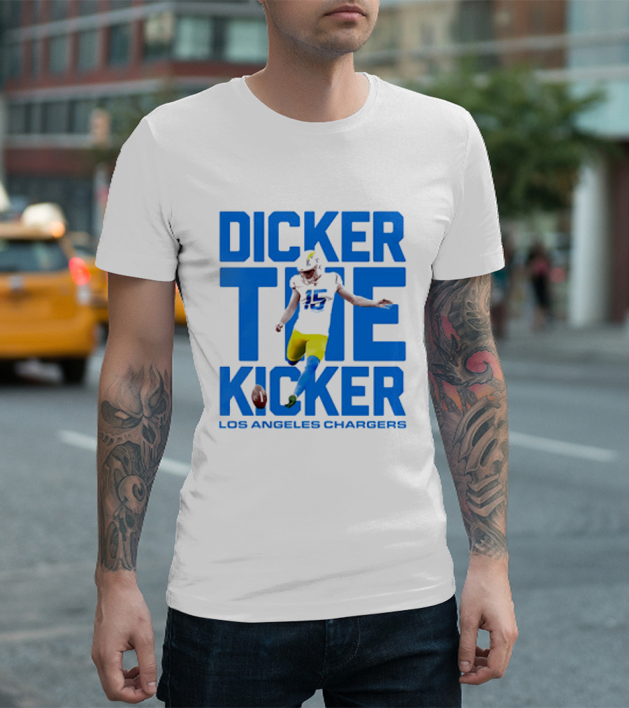 Dicker the Kicker Los Angeles Chargers Football T-Shirt