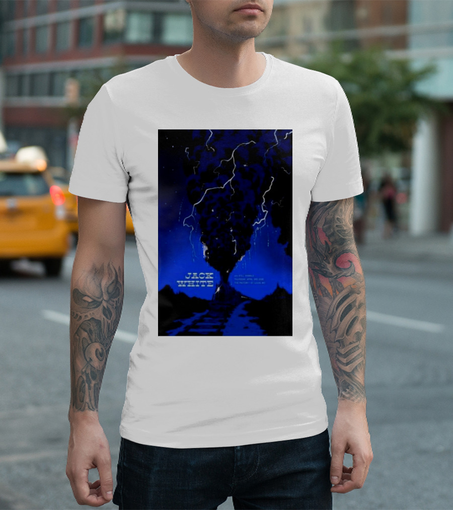 Jack White Lightning Storm April 3 2025 The Factory Chesterfield MO Tour T-Shirt