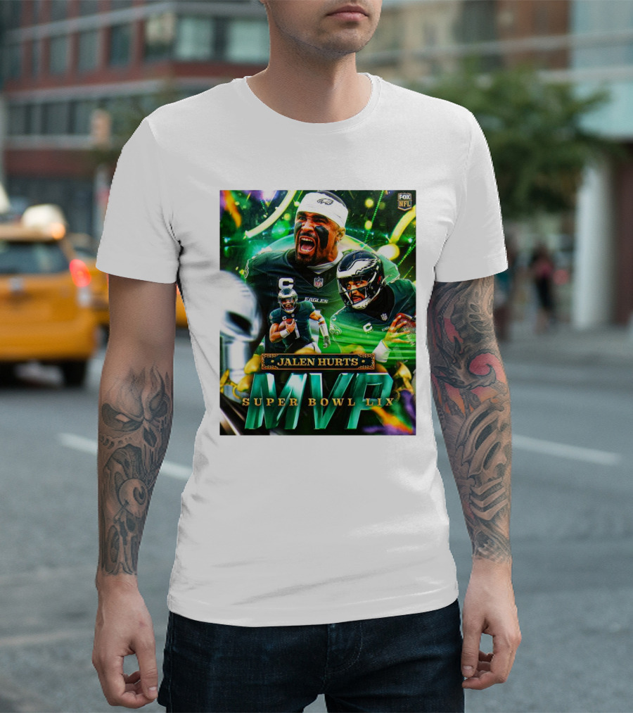 Jalen Hurts Super Bowl LIX MVP Philadelphia Eagles Fox NFL T-Shirt