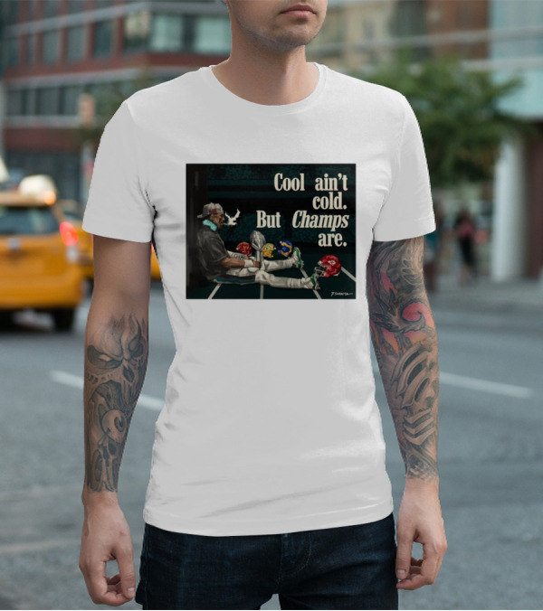 Jalen Hurts Philadelphia Eagles Cool Ain’t Cold But Champs Are Chiefs Packers T-Shirt