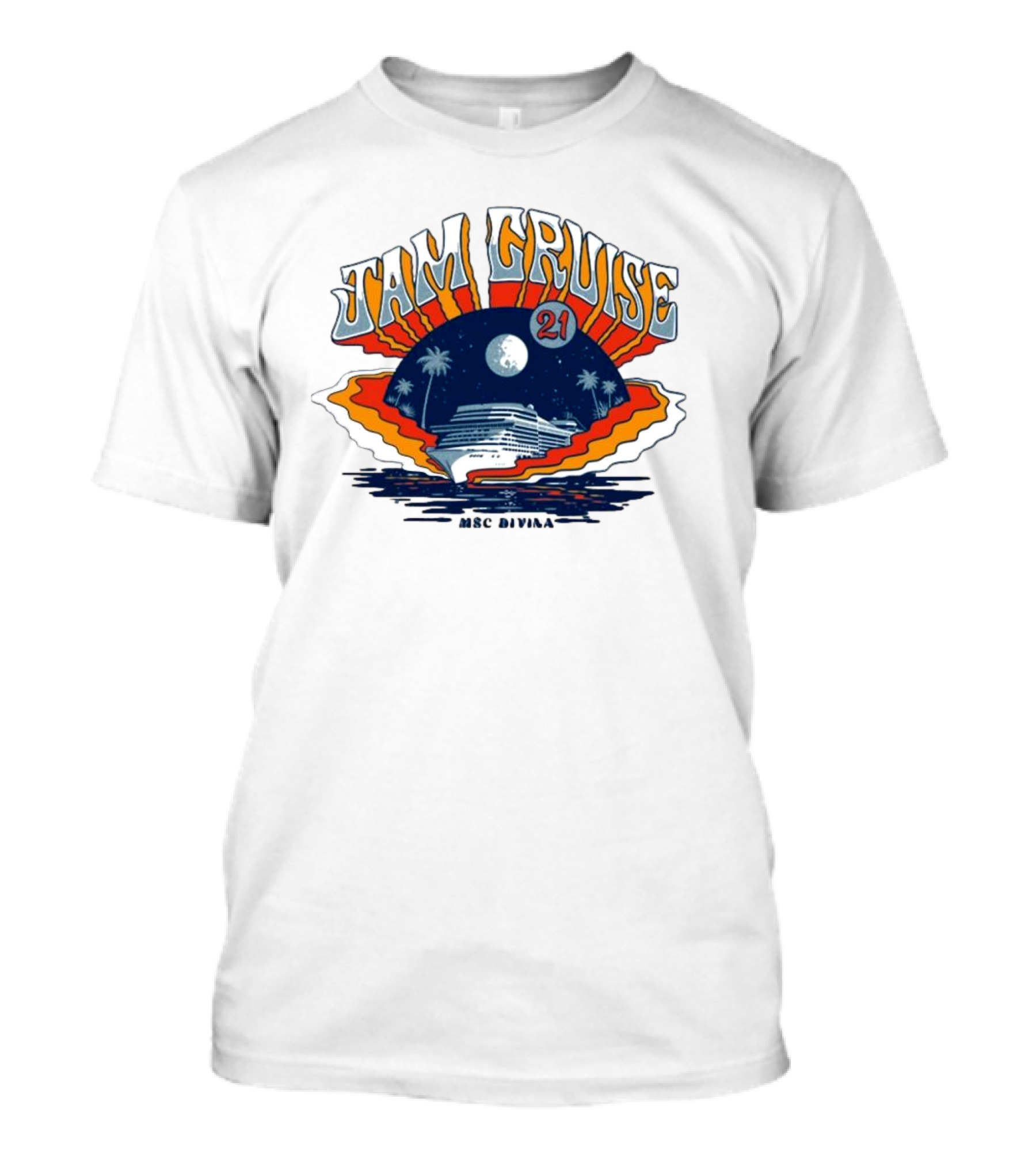 Jam Cruise 21 Tropical Moonlit Ocean Adventure 2025 T-Shirt