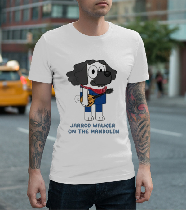 Jarrod Walker On The Mandolin Cartoon Dog Bandana Style T-Shirt