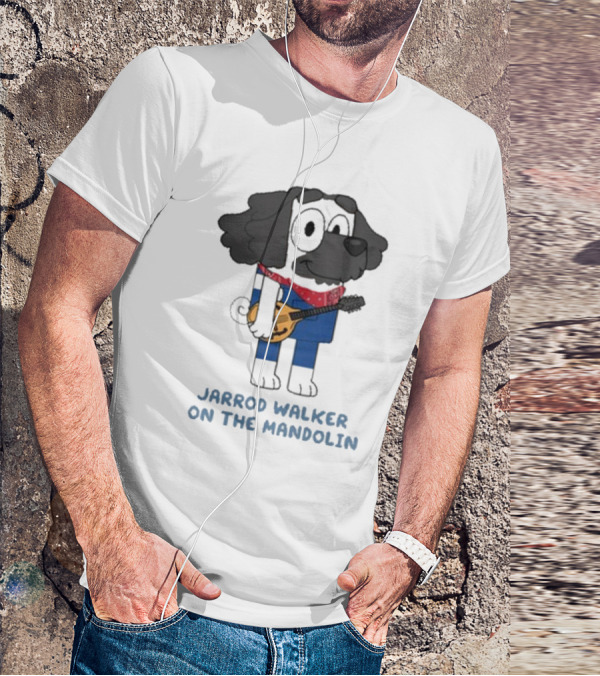 Jarrod Walker On The Mandolin Cartoon Dog Bandana Style T-Shirt