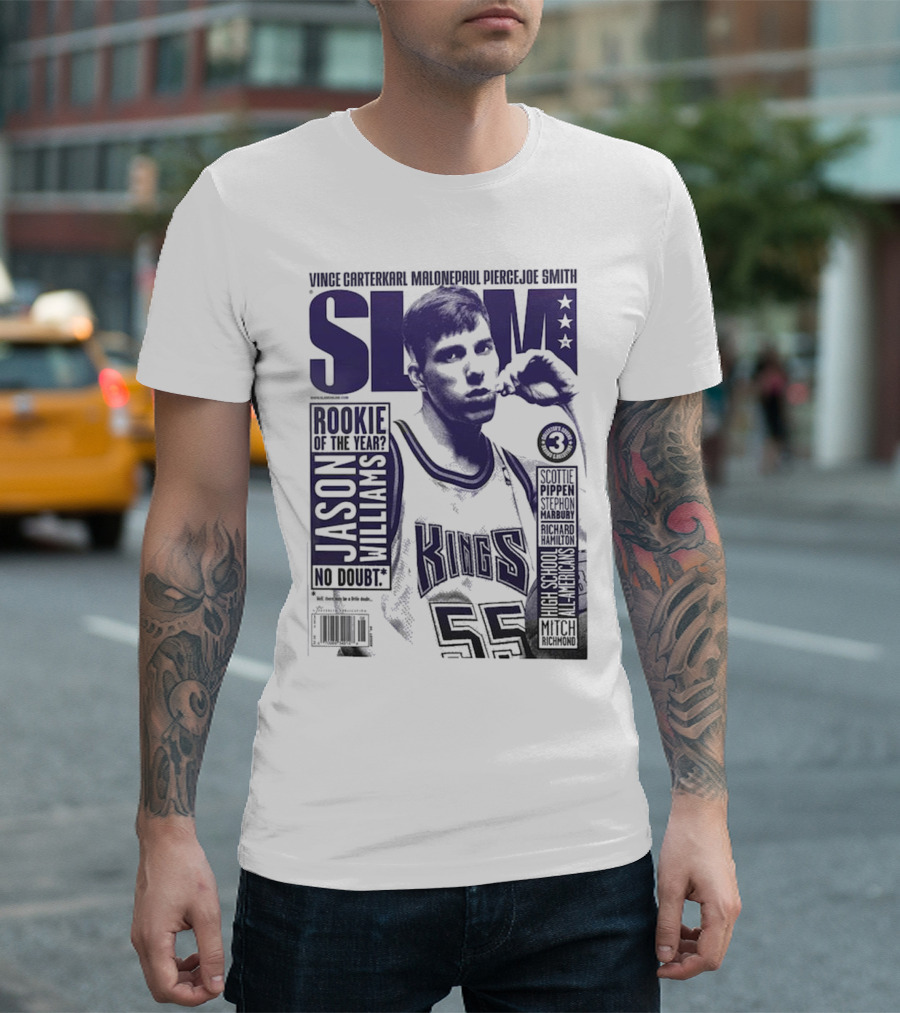 SLAM Rookie of the Year Jason Williams Kings Vince Carterpool Pierce Joe Smith Scottie Pippen T-Shirt